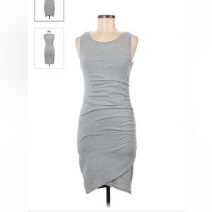 LEITH size small Gray Dress with side ruched detail. Great condition
